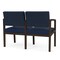 Lesro 2 Seat Tandem Seating W/ No Center Arm, 44 in W 26 in L 31.5 in H, Lenox Series LW2101 - alternate 3